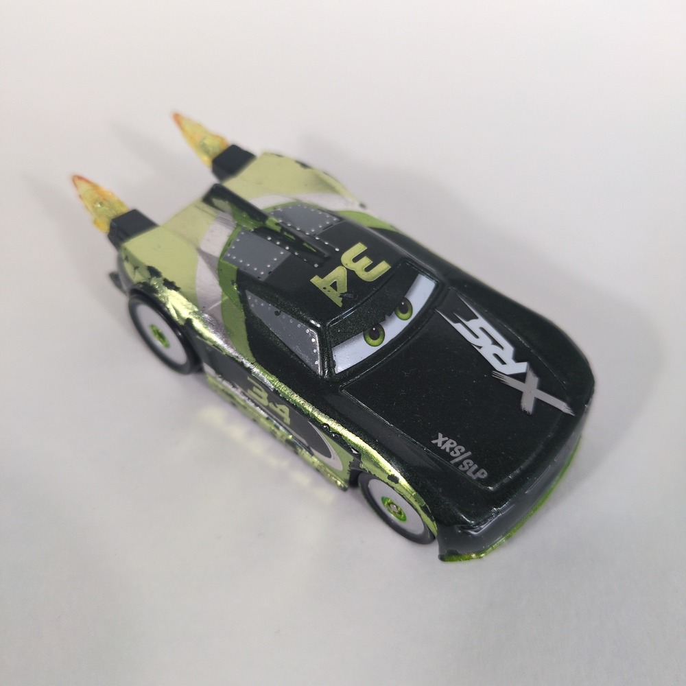 Disney Pixar Cars XRS Rocket Racing Steve LaPage Diecast Car Green Black #34